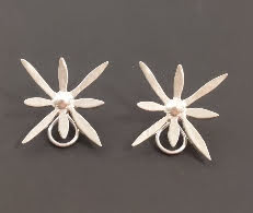 E5 sterling clip earrings