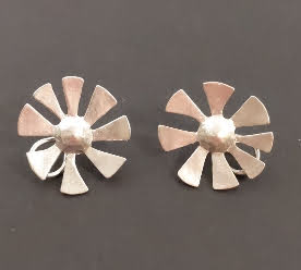 E9 sterling clip earrings
