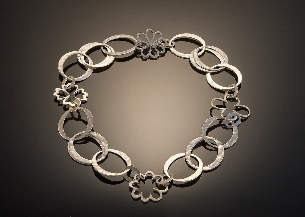 J1 sterling link necklace