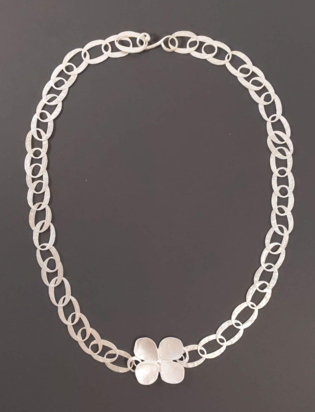 N13 sterling link necklace
