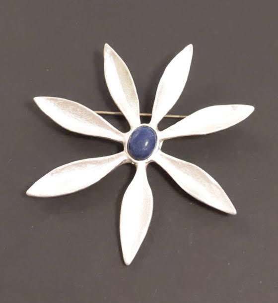 P1 sterling, lapis pin