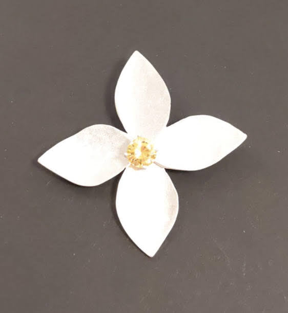 P4 sterling, citrine pin